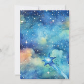 宇宙銀河系惑星最初の誕生日パーティー 招待状 (裏面)