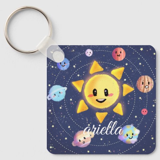 宇宙銀河系惑星 キーホルダー (正面)