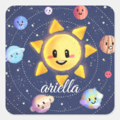 宇宙銀河系惑星 スクエアシール (正面)