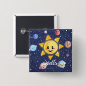 宇宙銀河系惑星 缶バッジ (正面&裏面)