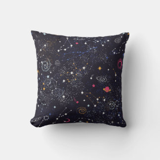 宇宙銀河系星座シームレスパターン クッション
