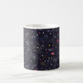 宇宙銀河系星座シームレスパターン コーヒーマグカップ (中央)