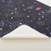 宇宙銀河系星座シームレスパターン シェルパブランケット (3/4)