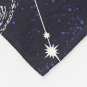 宇宙銀河系星座シームレスパターン フリースブランケット (角)