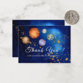 宇宙銀河系星空の赤ちゃん感謝していシャワーあなた ノートカード (正面/裏面インサイチュ)