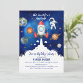 宇宙銀河系星空ベビーシャワー招待状 招待状 (スタンド正面)