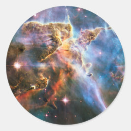 宇宙銀河系星雲。宇宙の星。ハッブルnasa ラウンドシール