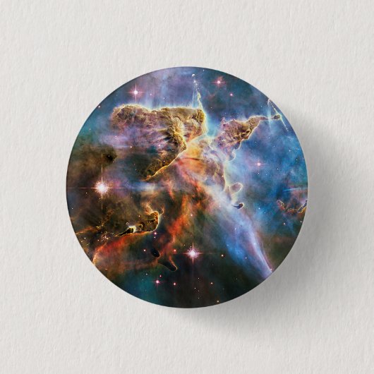 宇宙銀河系星雲。宇宙スターハッブルNASA 缶バッジ (正面)