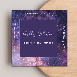 宇宙銀河系未来的モダンソーシャルメディア宇宙 スクエア名刺