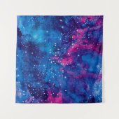 宇宙銀河系水色星n夜空 タペストリー (正面(横))