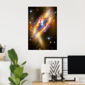 宇宙銀河系白熱［赤熱］光を放つ宇宙空間を雄大に ポスター (ホームオフィス)