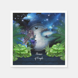 宇宙銀河系結婚のデコール スタンダードカクテルナプキン