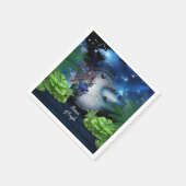 宇宙銀河系結婚のデコール スタンダードカクテルナプキン (角)