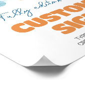 宇宙銀河系誕生日パーティーテーブルの署名 ポスター (角)