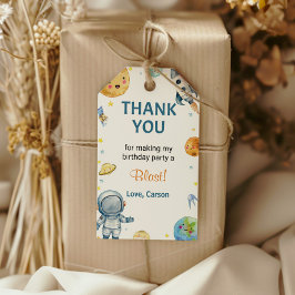 宇宙銀河系誕生日会サンキューラベル ギフトタグ