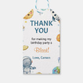 宇宙銀河系誕生日会サンキューラベル ギフトタグ (正面)