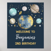 宇宙銀河系誕生日党海軍金ゴールド歓迎 ポスター (正面)