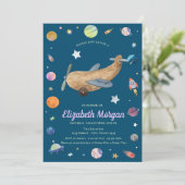 宇宙銀河系飛行機玩具ベビーシャワー 招待状 (スタンド正面)