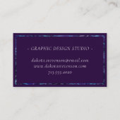 宇宙銀河系 |ブルーパープルとピンクのライトニング 名刺 (裏面)