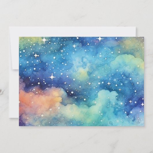 宇宙銀河系✨惑星フォトファースト誕生日 招待状 (裏面)