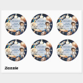 宇宙銀河系First Trip のまわりに the Sun Sticker ラウンドシール (シート)