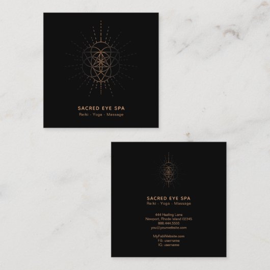 *~*宇宙錬金術シャーマンの神聖な幾何学 スクエア名刺 (正面/裏面)