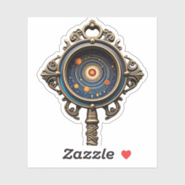 宇宙鍵ステッカー：渦巻き旋回を持つヴィンテージデザイン シール