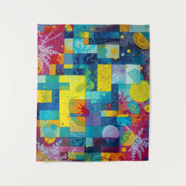 宇宙開花園：抽象芸術モザイク・オブ・ドリームス タペストリー