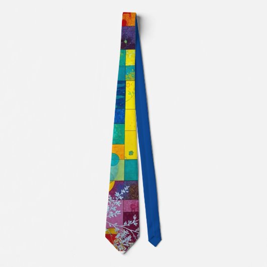 宇宙開花園：抽象芸術モザイク・オブ・ドリームス ネクタイ (正面)