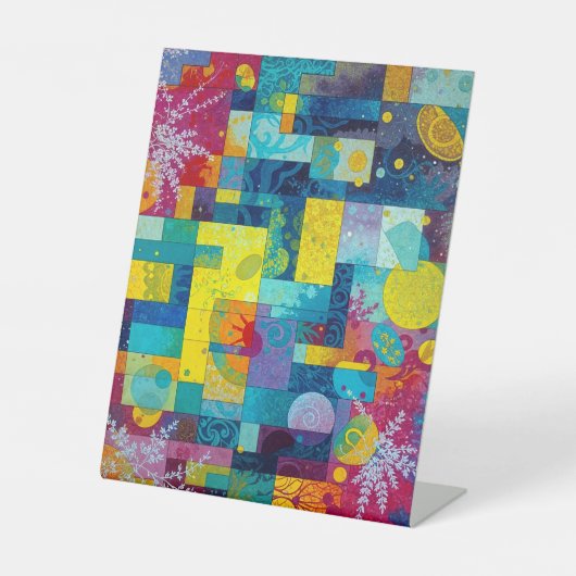 宇宙開花園：抽象芸術モザイク・オブ・ドリームス 台座サイン (正面)