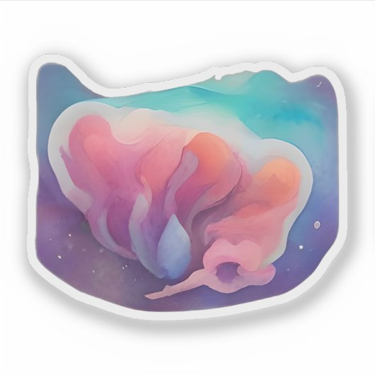 宇宙開花 シール (正面)