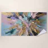 宇宙開花 ビーチタオル (正面)