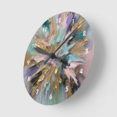 宇宙開花 ラウンド壁時計 (傾斜)