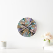 宇宙開花 ラウンド壁時計 (ホーム)