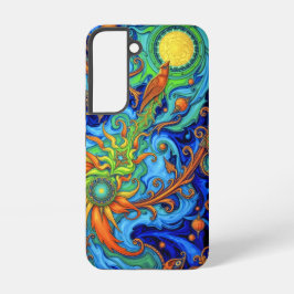 宇宙開花:超現実的エネルギーフロー SAMSUNG GALAXY S22ケース