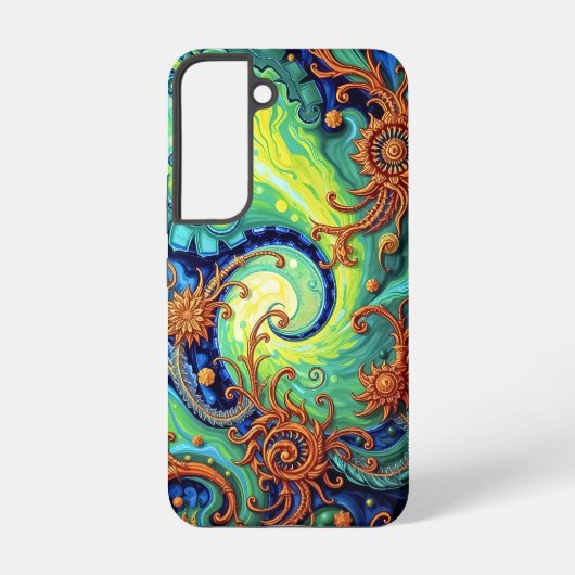 宇宙開花：超現実的エネルギーフロー SAMSUNG GALAXYケース (裏面)