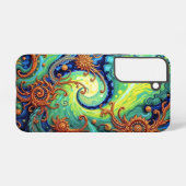 宇宙開花：超現実的エネルギーフロー SAMSUNG GALAXYケース (裏面横)