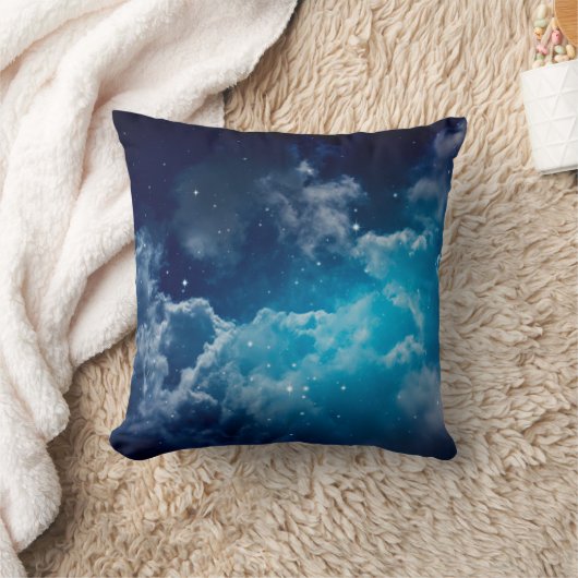宇宙雲星夜空 クッション (ブランケット)