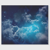 宇宙雲星夜空 ラッピングペーパー (フラット)