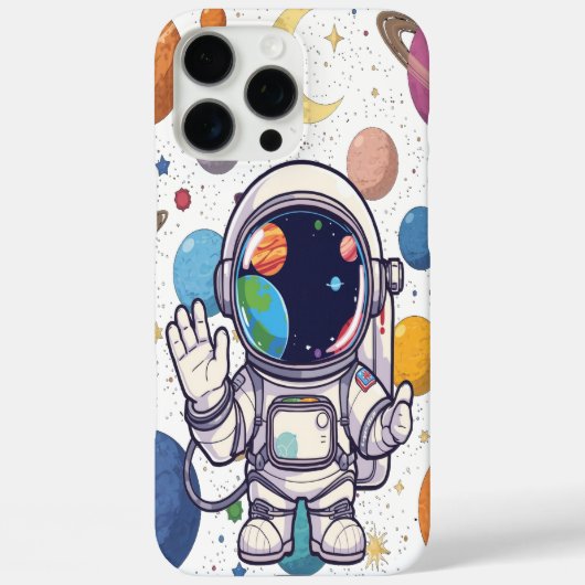 宇宙電話ケース宇宙をテーマにした惑星ロケット Case-Mate iPhoneケース (裏面)
