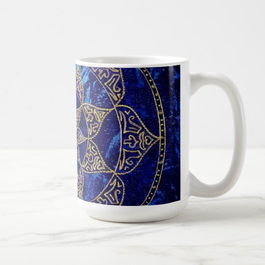 宇宙青はす曼荼羅のマグ コーヒーマグカップ (右)