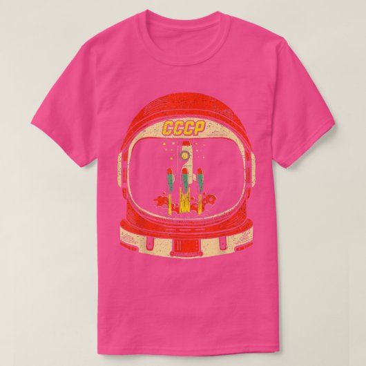 宇宙飛行ソ連CCCP宇宙飛行士 Tシャツ (デザイン正面)