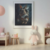 宇宙飛行士うさぎ スペース ぬりえポスター ポスター