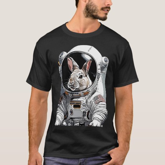 宇宙飛行士うさぎ Tシャツ (正面)
