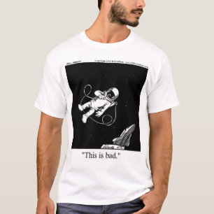 宇宙飛行士おもしろいの漫画 Tシャツ