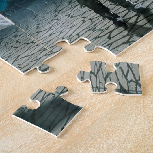 宇宙飛行士おもしろい宇宙マルチーズドッグジグソーパズル ジグソーパズル (側面)