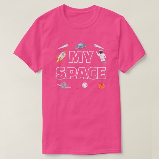 宇宙飛行士おもしろい宇宙小型太陽の装置 Tシャツ (デザイン正面)
