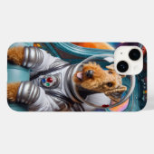 宇宙飛行士お洒落として働くAiredale Terrier Case-Mate iPhoneケース (裏面 (横))