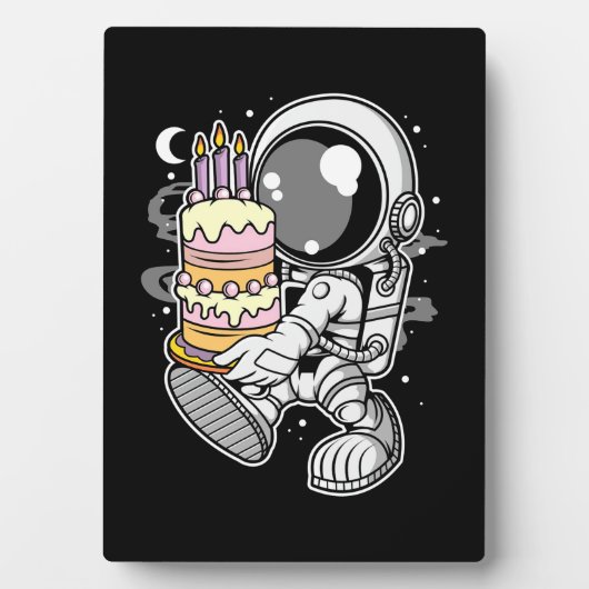 宇宙飛行士お誕生日ケーキ フォトプラーク (正面)