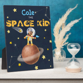 👨 🚀 ‍宇宙飛行士かわいい宇宙テーマカスタム写真名 フォトプラーク